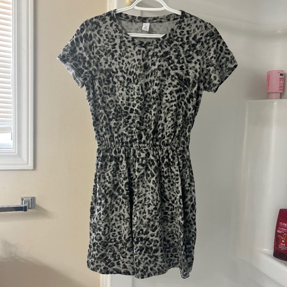 Leopard print mini dress